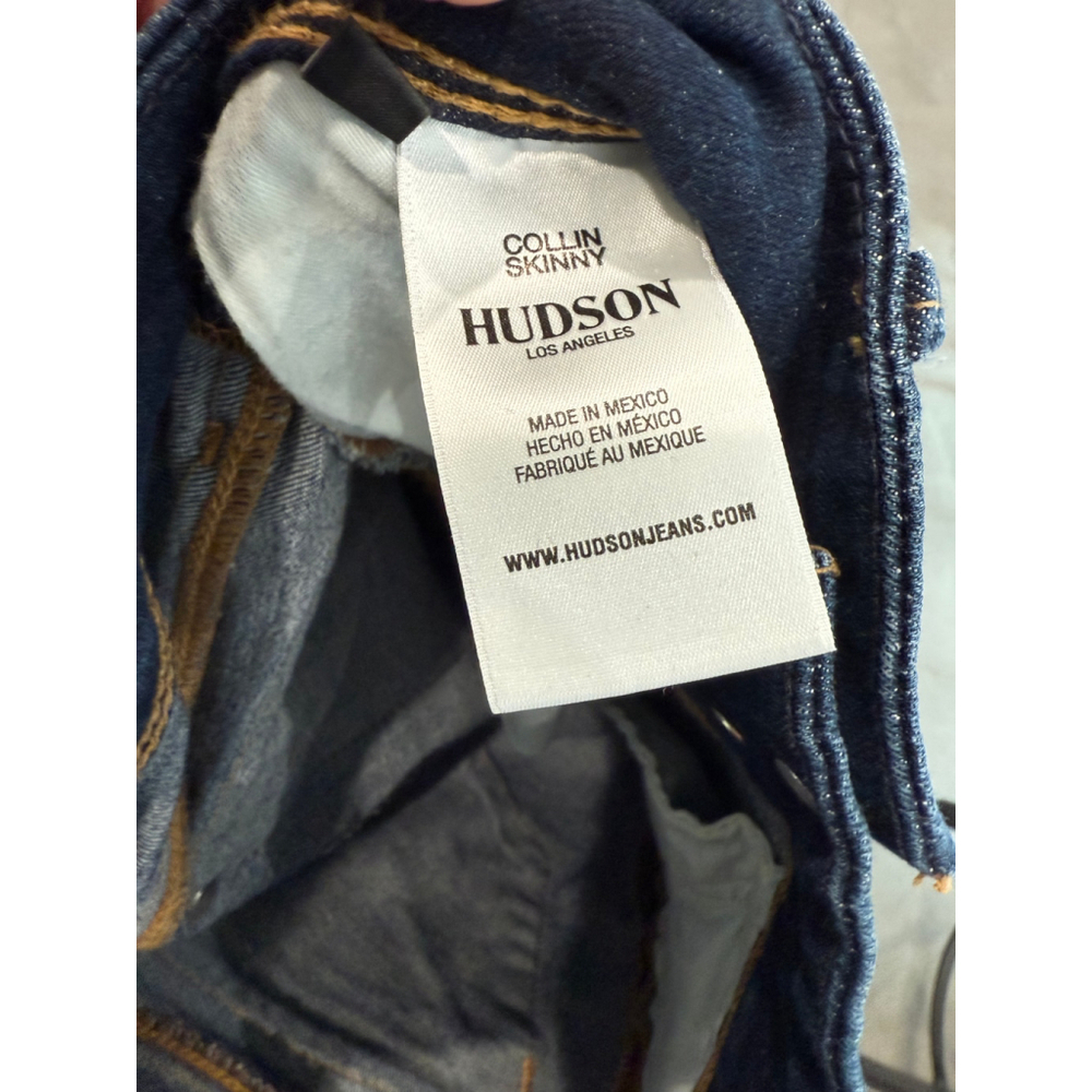 Hudson Collin Low Rise Skinny Jeans in dark Blue denim Size 26 - Picture 4 of 8